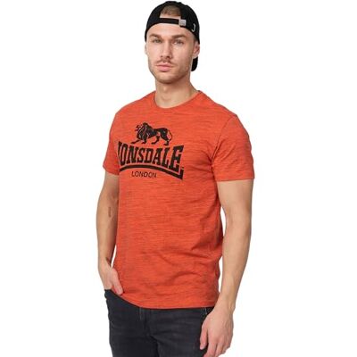 Lonsdale London Gargrave T-shirt masculina laranja/preto 95% algodão, 5% elastano regular Lonsdale London Gargrave T-shirt masculina laranja/preto 95% algodão, 5% elastano regular