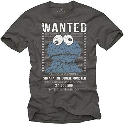 MAKAYA T-shirts engraçadas para homem de manga curta Wanted cookies bolachas MAKAYA T-shirts engraçadas para homem de manga curta Wanted cookies bolachas