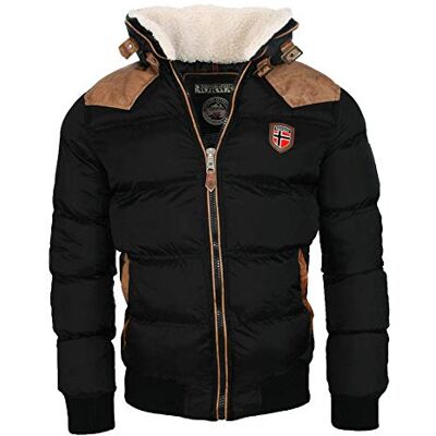 Geographical Norway Casaco de inverno para homem, Preto Geographical Norway Casaco de inverno para homem, Preto