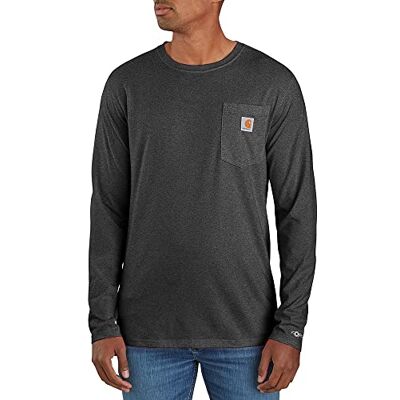Carhartt Force Relaxed Fit Midweight Long-Sleeve Pocket T-Shirt Force T-shirt de manga comprida com bolso e ajuste relaxado para homem Carhartt Force Relaxed Fit Midweight Long-Sleeve Pocket T-Shirt Force T-shirt de manga comprida com bolso e ajuste relaxado para homem