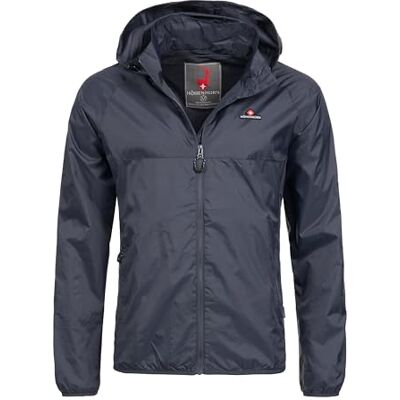 Höhenhorn Rigi Capa de chuva com capuz para homem, casaco de lazer ao ar livre, azul escuro, XXL Höhenhorn Rigi Capa de chuva com capuz para homem, casaco de lazer ao ar livre, azul escuro, XXL