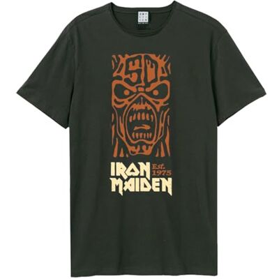 Amplified T-shirt 50th totem Pole Iron Maiden para homem Amplified T-shirt 50th totem Pole Iron Maiden para homem