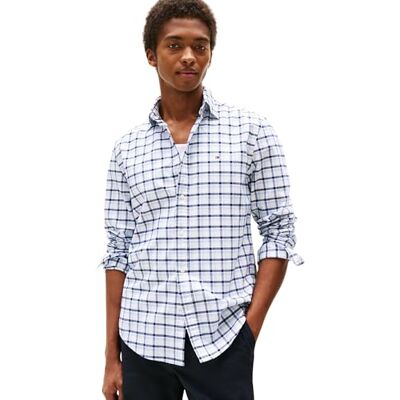 Tommy Hilfiger Tommy Calças de ganga Heritage Oxford Easy Check regular Fit, multicolorido (Breezy Blue/Check), XL Tommy Hilfiger Tommy Calças de ganga Heritage Oxford Easy Check regular Fit, multicolorido (Breezy Blue/Check), XL
