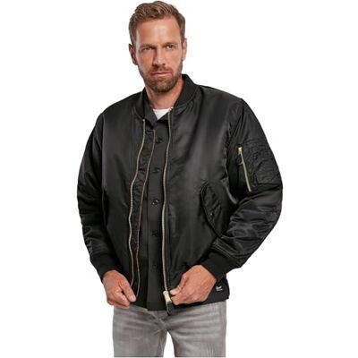 Brandit MA1 Homem Casaco Bomber Preto, Preto, M Brandit MA1 Homem Casaco Bomber Preto, Preto, M