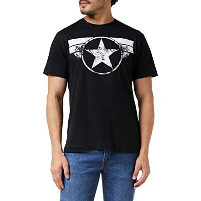 Marvel Captain America Cap logótipo com capuz para homem, embalagem de 1, Preto, Pequeno Marvel Captain America Cap logótipo com capuz para homem, embalagem de 1, Preto, Pequeno