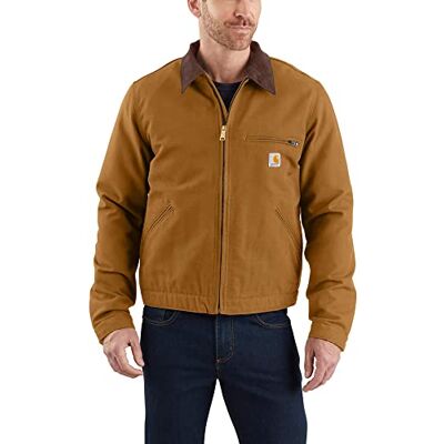 Carhartt Relaxed Fit Jacket Casaco Rugged Flex de Ajuste Relajado Duck Detroit para Homem, marrom, L Carhartt Relaxed Fit Jacket Casaco Rugged Flex de Ajuste Relajado Duck Detroit para Homem, marrom, L