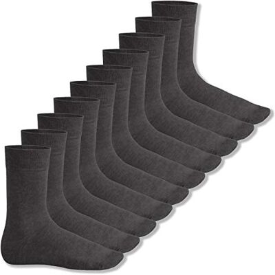 Footstar meias originais para o dia a dia Meias unissex, 10 pares, muitas cores modernas e tamanhos do 35 ao 50. Qualidade de celodoro., antracite Footstar meias originais para o dia a dia Meias unissex, 10 pares, muitas cores modernas e tamanhos do 35 ao 50. Qualidade de celodoro., antracite