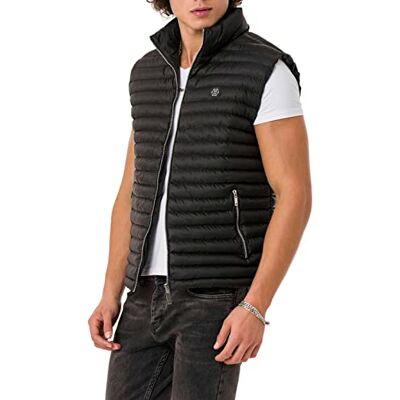 RED BRIDGE Colete para homem com gola alta, Preto, S RED BRIDGE Colete para homem com gola alta, Preto, S