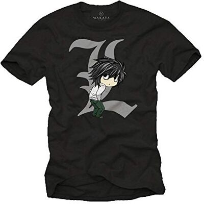 MAKAYA Anime Manga T-Shrit Death by Ryuk T-shirt Frikis homem MAKAYA Anime Manga T-Shrit Death by Ryuk T-shirt Frikis homem