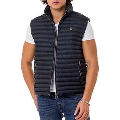 RED BRIDGE Colete de homem com gola alta Bubble Vest, azul marinho, S RED BRIDGE Colete de homem com gola alta Bubble Vest, azul marinho, S