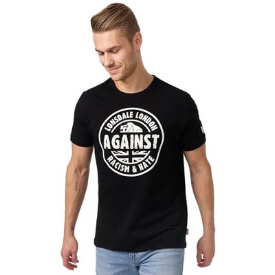 Lonsdale London Against Racism T-shirt preta para homem, regular, Preto Lonsdale London Against Racism T-shirt preta para homem, regular, Preto
