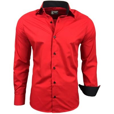 Subliminal Mode 444-5 camisa de vestir homem, Vermelho, Pequeno Subliminal Mode 444-5 camisa de vestir homem, Vermelho, Pequeno
