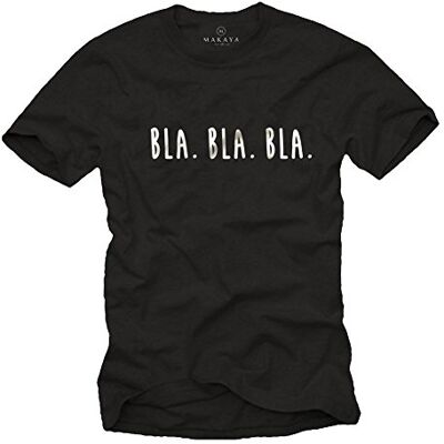 MAKAYA T-shirts engraçadas com frases para homens BLA BLA BLA MAKAYA T-shirts engraçadas com frases para homens BLA BLA BLA
