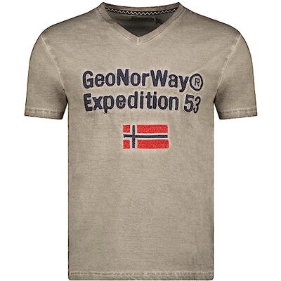 Geographical Norway Jimdo Men T-shirt de algodão para homem t-shirts clássicas de verão com logótipo roupa de manga curta com decote em V t-shirt primavera verão Geographical Norway Jimdo Men T-shirt de algodão para homem t-shirts clássicas de verão com logótipo roupa de manga curta com decote em V t-shirt primavera verão