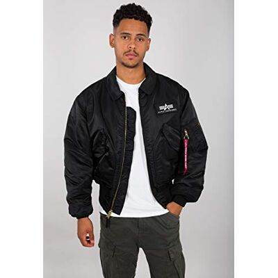 Alpha Cwu 45 Bomber Jacket Per Uomo casaco de fato para homem (embalagem de 1), Preto (Black 03), XS Alpha Cwu 45 Bomber Jacket Per Uomo casaco de fato para homem (embalagem de 1), Preto (Black 03), XS