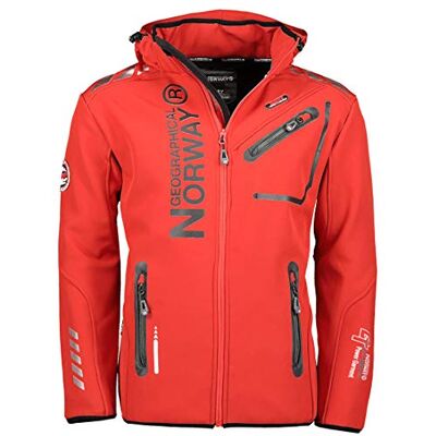 Geographical Norway Royaute Men Distribrands Casaco Softshell impermeável para homem Casaco respirável com capuz para exteriores táticos inverno à prova de vento, L Geographical Norway Royaute Men Distribrands Casaco Softshell impermeável para homem Casaco respirável com capuz para exteriores táticos inverno à prova de vento, L