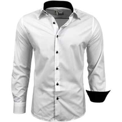 Subliminal Mode Camisa de vestir para homem, Branco, XL Subliminal Mode Camisa de vestir para homem, Branco, XL