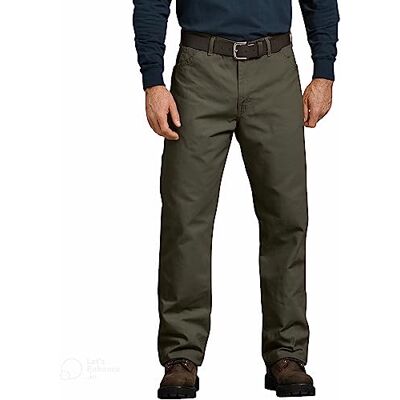 Dickies Relaxed Fit Straight-Leg Duck Carpenter Jean Calças de ganga para homem, Verde musgo, 30 W/30 L Dickies Relaxed Fit Straight-Leg Duck Carpenter Jean Calças de ganga para homem, Verde musgo, 30 W/30 L