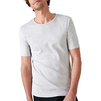 Damart T-shirt de gola redonda de malha Interlock Thermolactyl grau 3 t-shirt térmica homem, Cinza Jaspeado, Pequeno Damart T-shirt de gola redonda de malha Interlock Thermolactyl grau 3 t-shirt térmica homem, Cinza Jaspeado, Pequeno