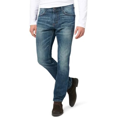 Tom Tailor Calças de ganga para homem, Azul (Mid Stone Wash Denim) Tom Tailor Calças de ganga para homem, Azul (Mid Stone Wash Denim)