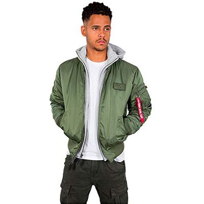 Alpha Ma-1 D-tec Casaco Bomber para homem (embalagem de 1), L Alpha Ma-1 D-tec Casaco Bomber para homem (embalagem de 1), L