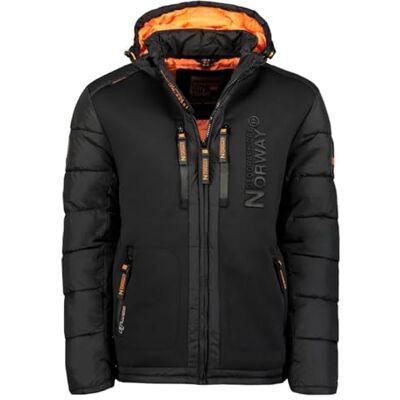 Geographical Norway Beachwood Men Casaco Para Homem Resistente ao Vento Jaqueta Acolchoada de Calor Jaqueta com Forro Impermeável Exterior, Preto, M Geographical Norway Beachwood Men Casaco Para Homem Resistente ao Vento Jaqueta Acolchoada de Calor Jaqueta com Forro Impermeável Exterior, Preto, M