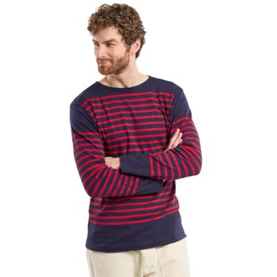 Armor Lux Marinière Amiral Homme T-shirt para homem, Navio / Braise, L Armor Lux Marinière Amiral Homme T-shirt para homem, Navio / Braise, L