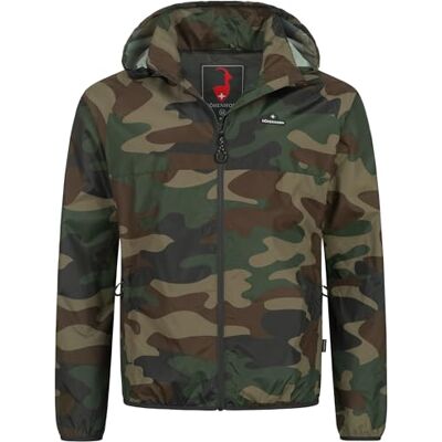 Höhenhorn Rigi Casaco de chuva para homem Casaco de chuva Outdoor Rain Casual Casaco com capuz de chuva, Verde camuflagem., M Höhenhorn Rigi Casaco de chuva para homem Casaco de chuva Outdoor Rain Casual Casaco com capuz de chuva, Verde camuflagem., M