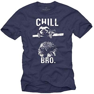 MAKAYA T-shirts bonitas para homem preguiçoso Chill Bro. MAKAYA T-shirts bonitas para homem preguiçoso Chill Bro.