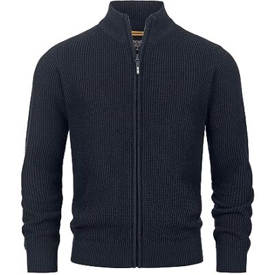 Indicode Homens INLayton casaco de gola alta marinha M Indicode Homens INLayton casaco de gola alta marinha M