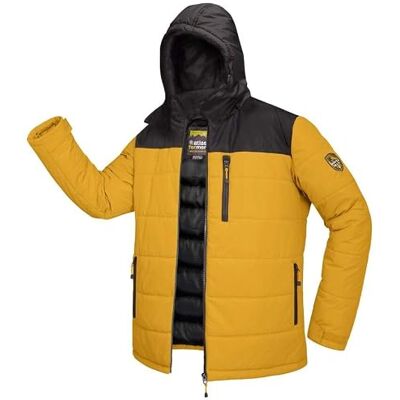 ATLAS FOR MEN Casaco de inverno para homem plumas acolchoada estilo de calor impermeável capuz forrado Disponível em tamanhos grandes do M até 5XL ATLAS FOR MEN Casaco de inverno para homem plumas acolchoada estilo de calor impermeável capuz forrado Disponível em tamanhos grandes do M até 5XL