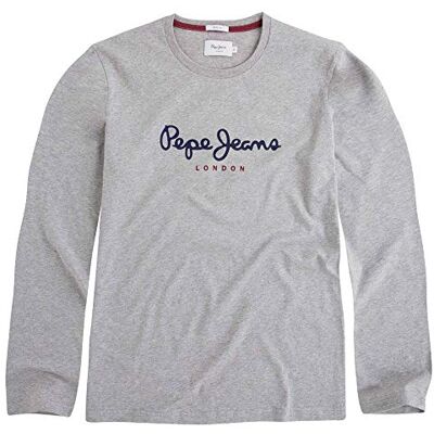 Pepe Jeans Eggo Long N T-shirt para homem, Cinza, XL Pepe Jeans Eggo Long N T-shirt para homem, Cinza, XL