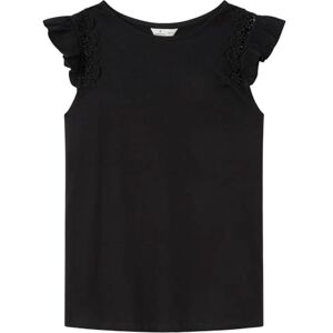 Springfield SPRINGFILED T-shirt de crochê para ombros, t-shirt de mulher, preto, M Springfield SPRINGFILED T-shirt de crochê para ombros, t-shirt de mulher, preto, M