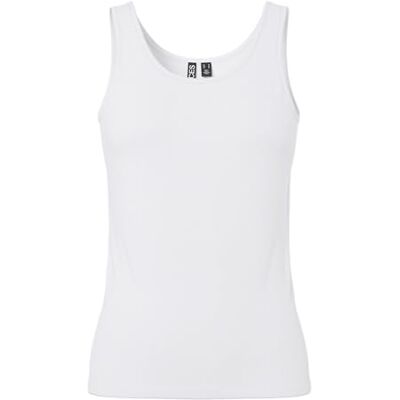 PIECES Pcsirene Tank Top Noos T-shirt sem mangas para mulher, Branco (Bright White) PIECES Pcsirene Tank Top Noos T-shirt sem mangas para mulher, Branco (Bright White)