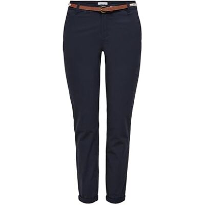 ONLY Onlbiana Life Cotton Belt Chinês CC Pnt Calças para mulher, Azul escuro ONLY Onlbiana Life Cotton Belt Chinês CC Pnt Calças para mulher, Azul escuro