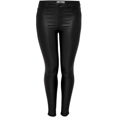 ONLY Carpunk Reg SK Coated Pnts Noos Calças de ganga Skinny mulher, Preto, 50 W/32 L ONLY Carpunk Reg SK Coated Pnts Noos Calças de ganga Skinny mulher, Preto, 50 W/32 L