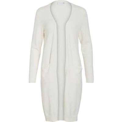 Vila Cardigan de Malha VIRIL Longo, Branco e ouro, XS Vila Cardigan de Malha VIRIL Longo, Branco e ouro, XS