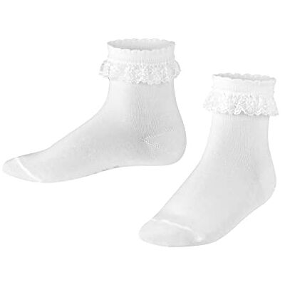 Falke Unissexo bebé Romantic Lace meias respirável sustentável algodão fino e elegante textura com punhos de babados ideal para ocasiões festivas, como o batismo 1 par, Branco (White 2000) Falke Unissexo bebé Romantic Lace meias respirável sustentável algodão fino e elegante textura com punhos de babados ideal para ocasiões festivas, como o batismo 1 par, Branco (White 2000)