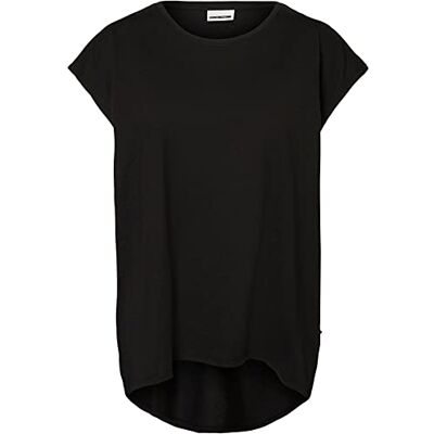 Noisy May NMMathilde Loose Long Top mulher t-shirt preta larga, Preto Noisy May NMMathilde Loose Long Top mulher t-shirt preta larga, Preto