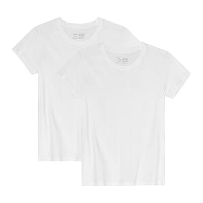 DANISH ENDURANCE T-shirt Mulher Algodão Orgânico, Decote Redondo ou Decote em V, 2 Pack T-shirts Mulher Manga Curta, T-shirts Manga Curta Mulher, T-shirts Básicas Mulher DANISH ENDURANCE T-shirt Mulher Algodão Orgânico, Decote Redondo ou Decote em V, 2 Pack T-shirts Mulher Manga Curta, T-shirts Manga Curta Mulher, T-shirts Básicas Mulher
