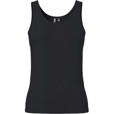 PIECES Pcsirene Tank Top Noos T-shirt sem mangas para mulher, Preto e branco, M PIECES Pcsirene Tank Top Noos T-shirt sem mangas para mulher, Preto e branco, M