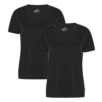 DANISH ENDURANCE T-shirt feminina 100% lã merino, macia e respirável, pack de 2 roupa feminina, t-shirts de manga curta DANISH ENDURANCE T-shirt feminina 100% lã merino, macia e respirável, pack de 2 roupa feminina, t-shirts de manga curta