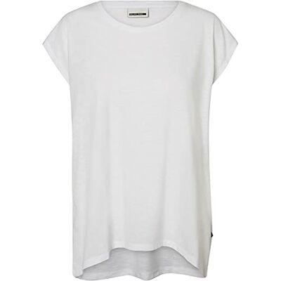 Noisy May Nmmathilde S/S Loose Long Top Noos t-shirt mulher, Branco e ouro, L Noisy May Nmmathilde S/S Loose Long Top Noos t-shirt mulher, Branco e ouro, L