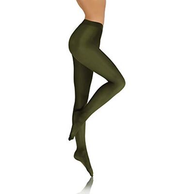 Sesto Senso Meias femininas opacas 70 Den microfibra, Verde-escuro bottiglia Sesto Senso Meias femininas opacas 70 Den microfibra, Verde-escuro bottiglia