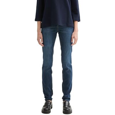 Tom Tailor 1039874 Kate Slim Calças de ganga mulher, Azul (10282 Dark Stone Wash Denim (2)), 33 W/32 L Tom Tailor 1039874 Kate Slim Calças de ganga mulher, Azul (10282 Dark Stone Wash Denim (2)), 33 W/32 L