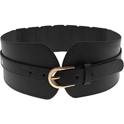 YINETTECH Cinto Elástico Largo para Mulher Correia Decorativa para a Cintura Prega Elástica para Mulher para Cintura de 70-80 Cm Camisa Vestido Casaco Suéter Roupas de Vestir Exteriores, Preto YINETTECH Cinto Elástico Largo para Mulher Correia Decorativa para a Cintura Prega Elástica para Mulher para Cintura de 70-80 Cm Camisa Vestido Casaco Suéter Roupas de Vestir Exteriores, Preto