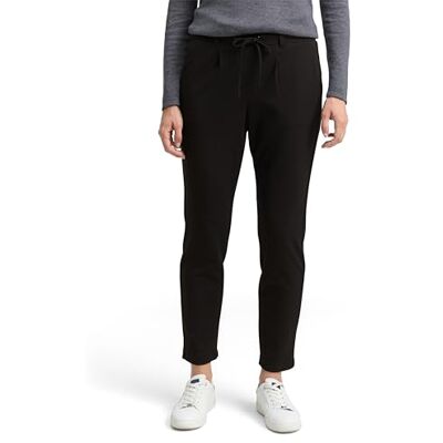 Tom Tailor 1043094 Calções folgados para mulher, Preto (14482 preto profundo) Tom Tailor 1043094 Calções folgados para mulher, Preto (14482 preto profundo)