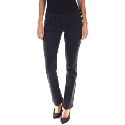 Pepe Jeans Venus, Calças de ganga para mulher corte recto 27W / 32L Negro (Black 999) Pepe Jeans Venus, Calças de ganga para mulher corte recto 27W / 32L Negro (Black 999)