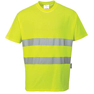 Portwest S172 T-shirt algodão conforto decote redondo poliéster Amarelo, S, EN ISO 20471, classe 2, certificado CE, UPF 35+, corte padrão, manga curta, unissexo, alta visibilidade, leve Portwest S172 T-shirt algodão conforto decote redondo poliéster Amarelo, S, EN ISO 20471, classe 2, certificado CE, UPF 35+, corte padrão, manga curta, unissexo, alta visibilidade, leve