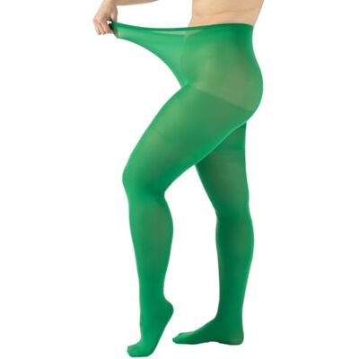 CALZITALY Curvy Meias Opacas, Calças Tamanhos Grandes, Curvy, 60 DEN, G, GG, 2GG, 3GG, 4GG, Calcetaria Italiana , verde CALZITALY Curvy Meias Opacas, Calças Tamanhos Grandes, Curvy, 60 DEN, G, GG, 2GG, 3GG, 4GG, Calcetaria Italiana , verde